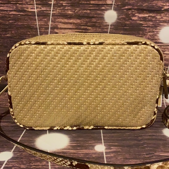 🌺 MICHAEL KORS 🌺 NATURAL STRAW PYTHON CAPSULE - Picture 6 of 8